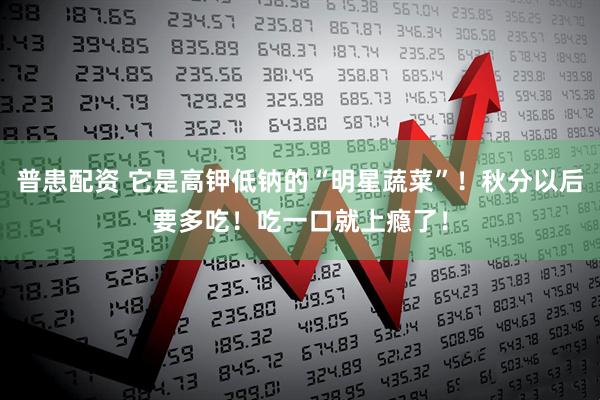 普患配资 它是高钾低钠的“明星蔬菜”！秋分以后要多吃！吃一口就上瘾了！