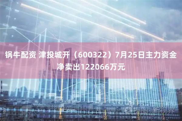 锅牛配资 津投城开(600322)7月25日主力资金净卖出122066万元